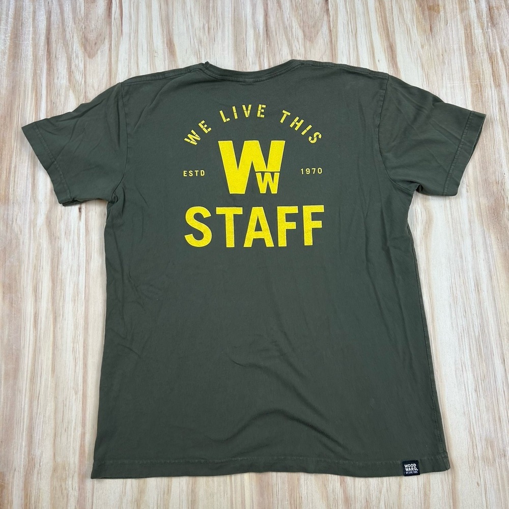 Woodward Staff We Live This Green Short Sleeve T Shirt Size Large